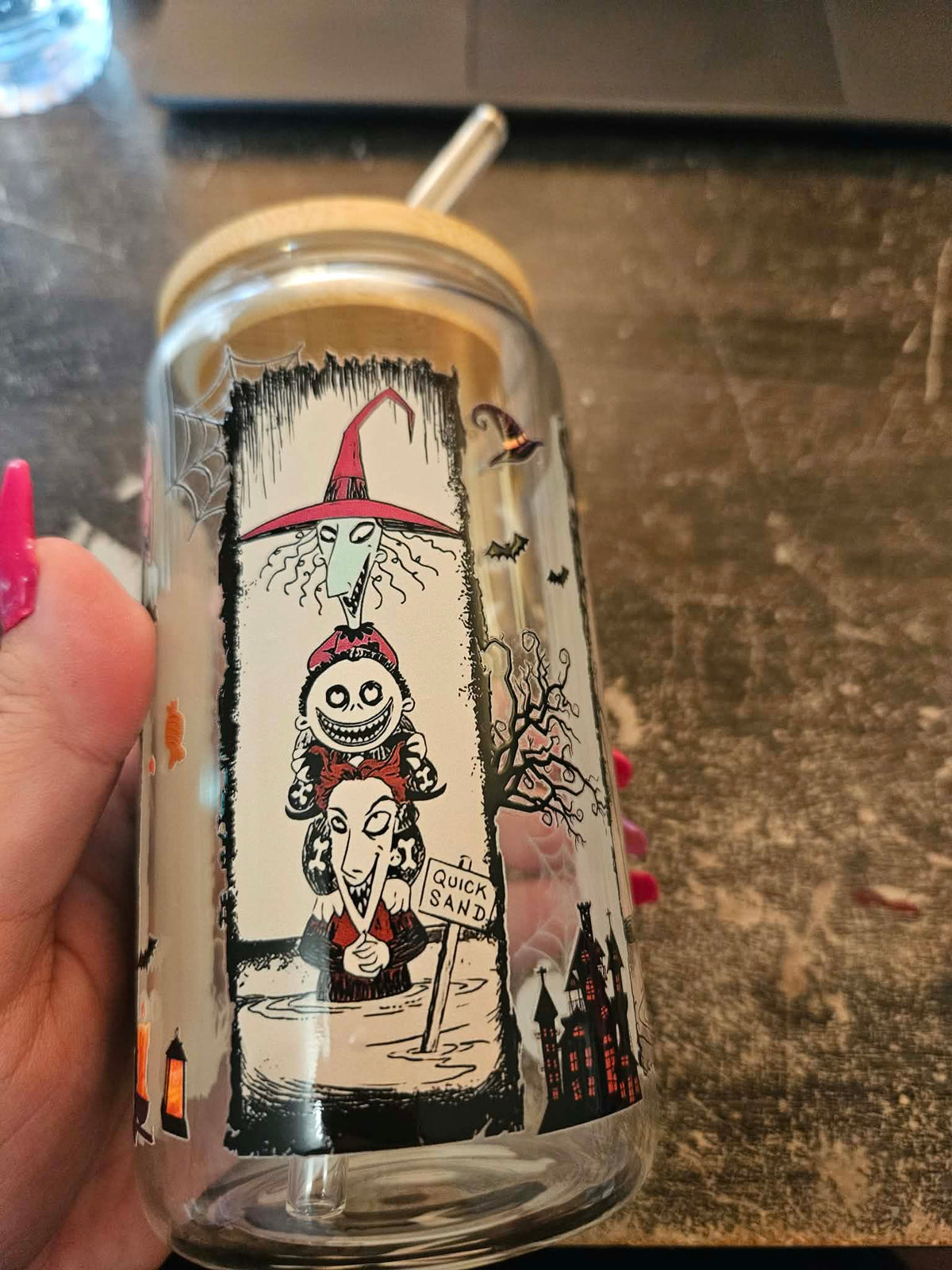 Verre en vitre cartoon halloween