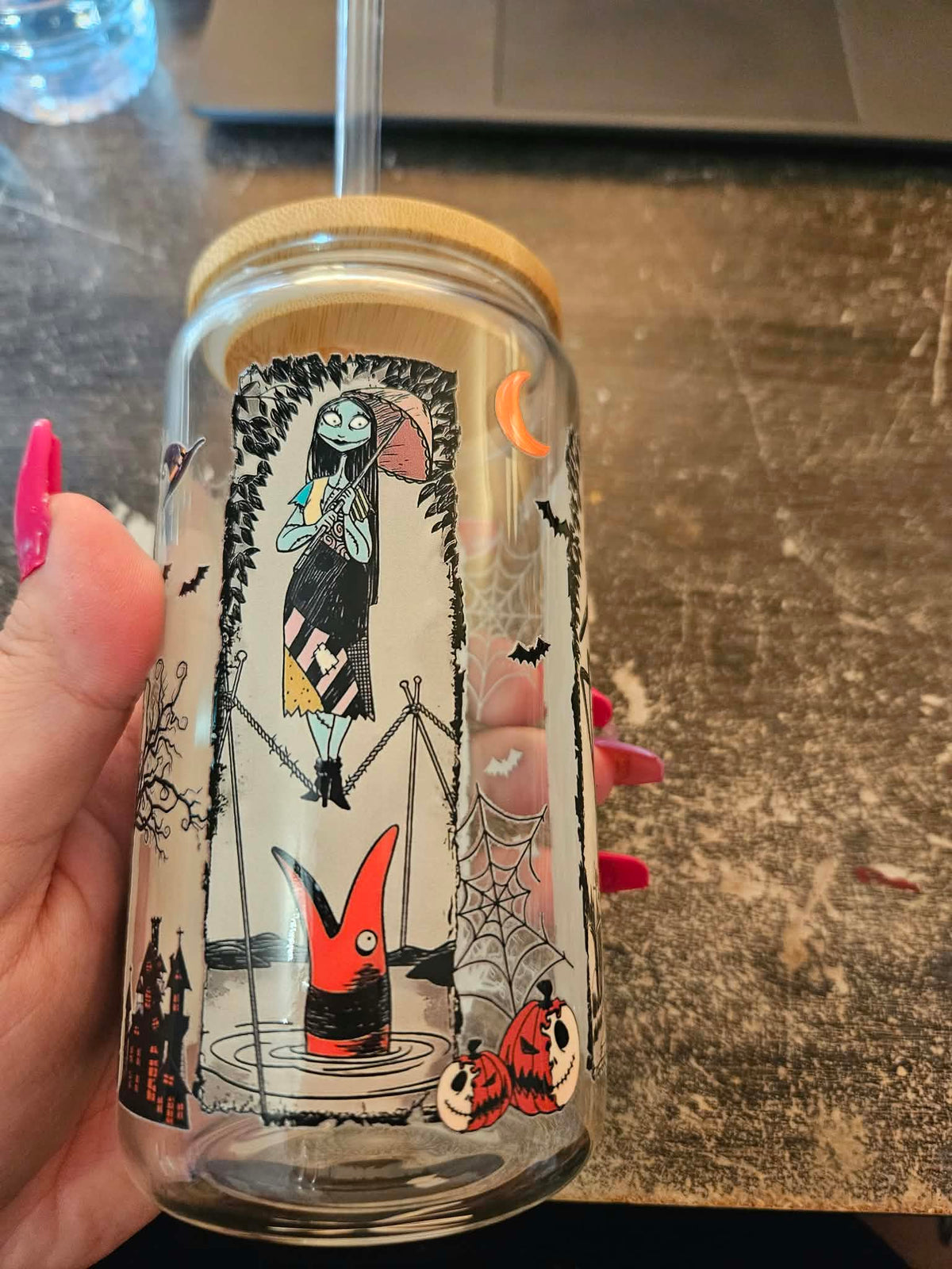 Verre en vitre cartoon halloween