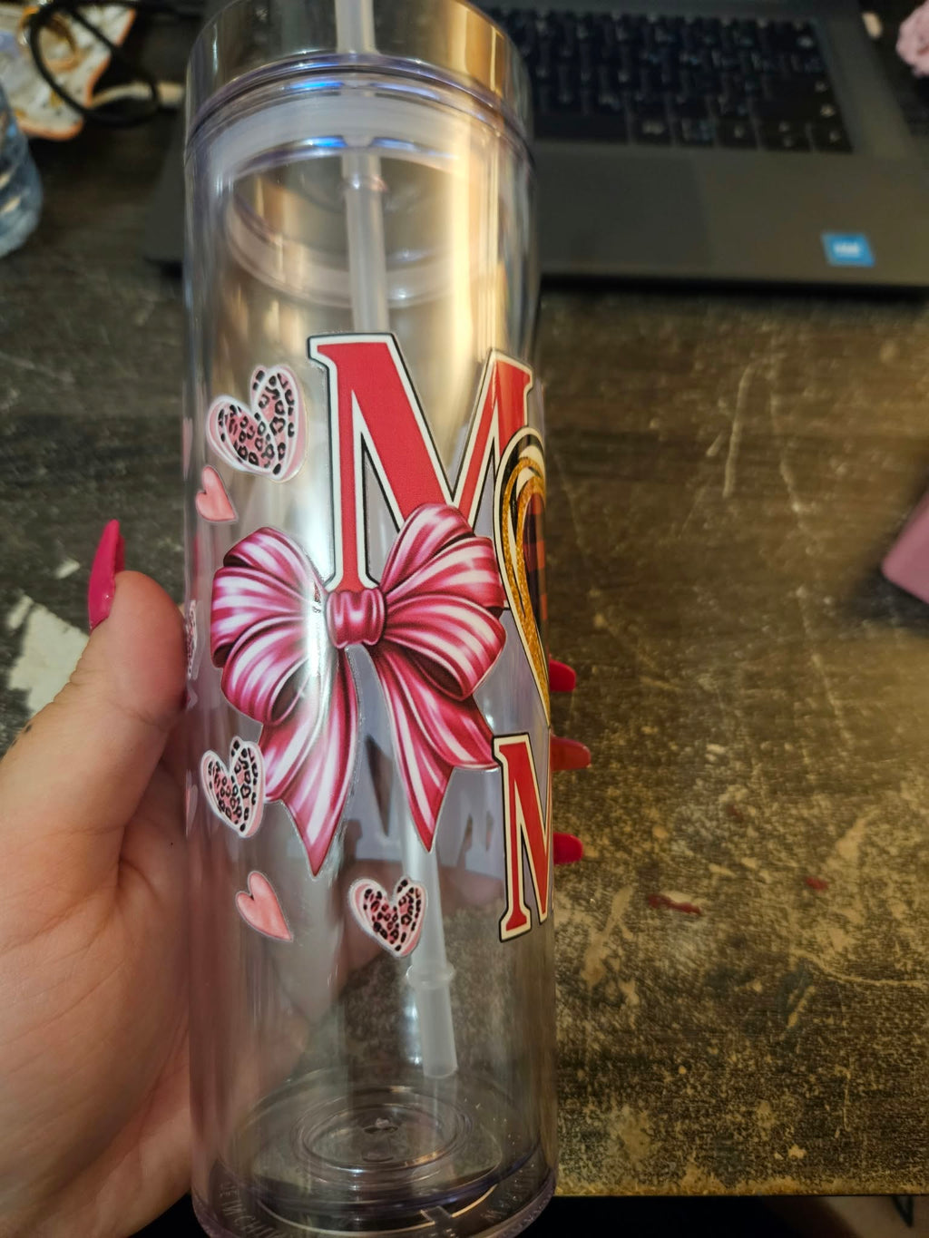 Tumbler mama en coeur