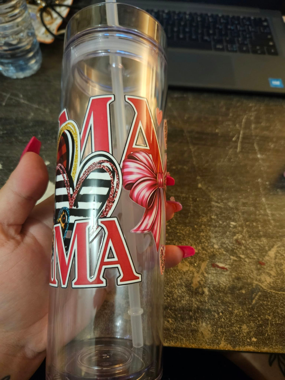 Tumbler mama en coeur