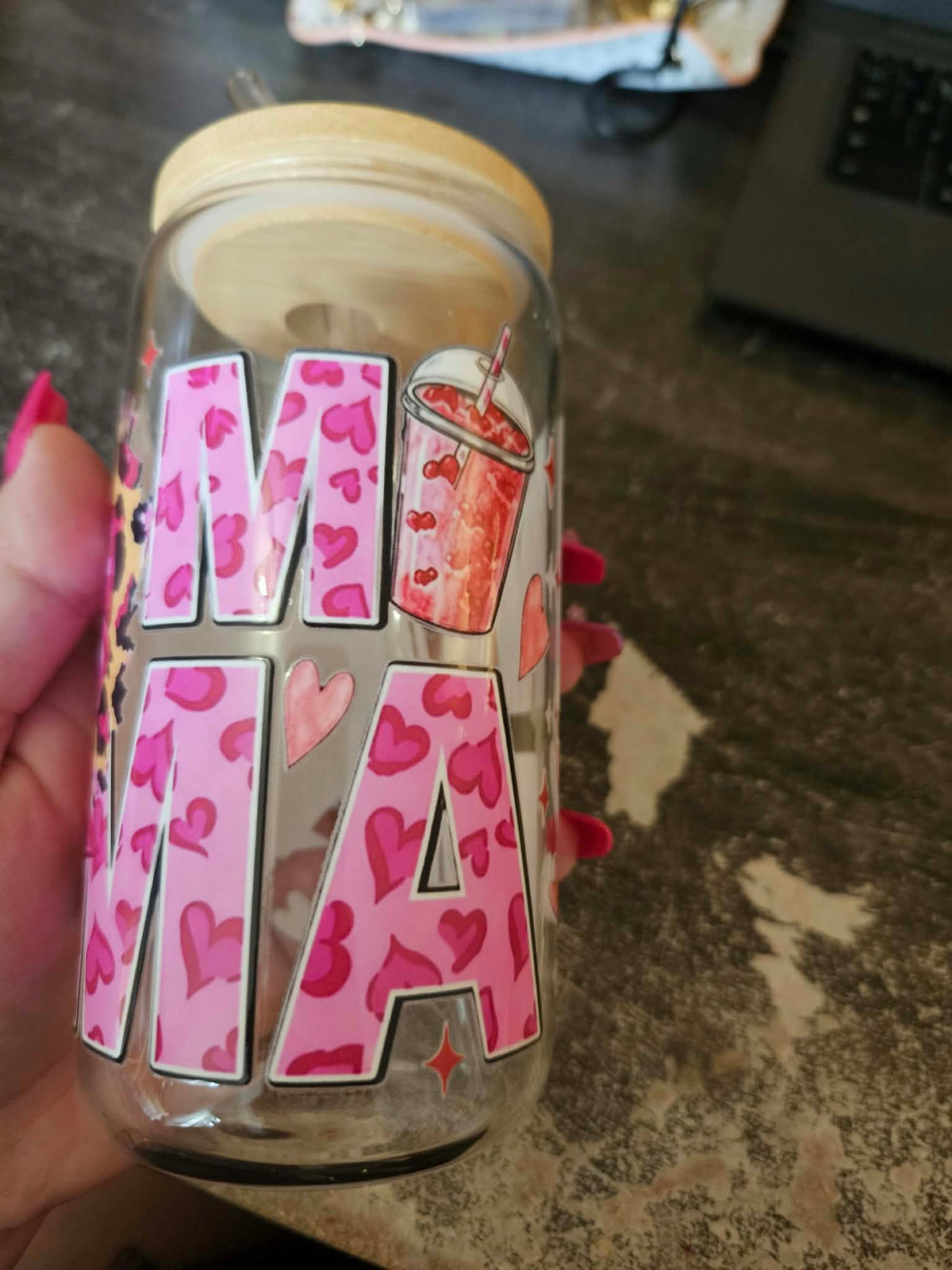 Verre vitre mama leopard