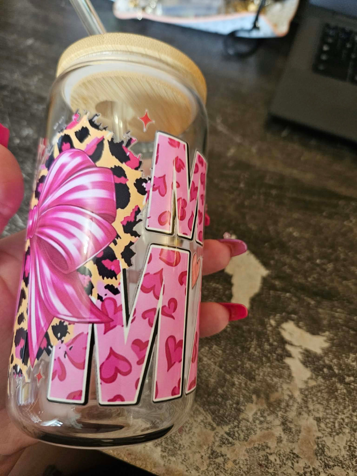Verre vitre mama leopard