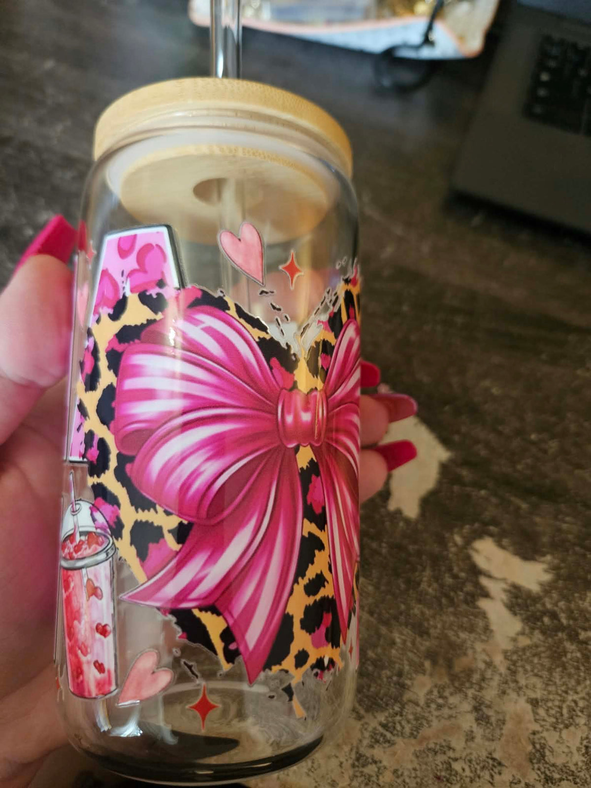 Verre vitre mama leopard